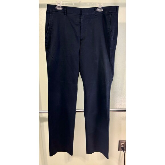 Bonobos Stretch Chino Pants Mens 38x30 Blue Plaid Brushed Twill Slim Fit